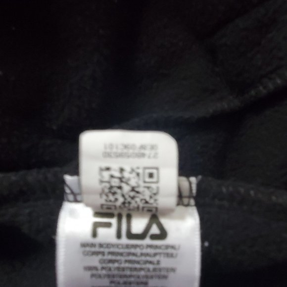 FILA Women's Black Color Block Quarter Zip Fleece Pullover Sweatshirt Sz Medium - Picture 14 of 15